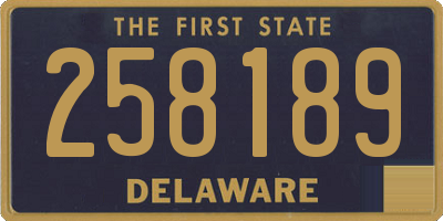DE license plate 258189
