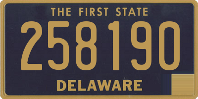 DE license plate 258190