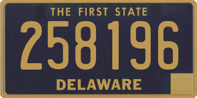 DE license plate 258196