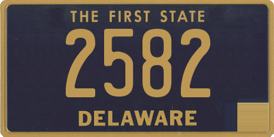 DE license plate 2582