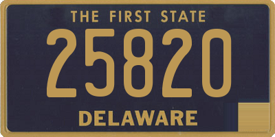 DE license plate 25820