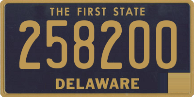 DE license plate 258200