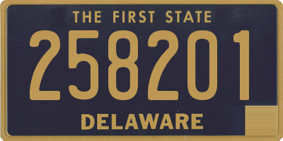 DE license plate 258201