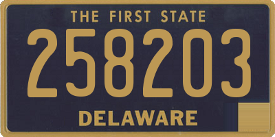 DE license plate 258203