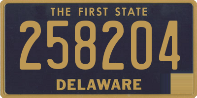 DE license plate 258204