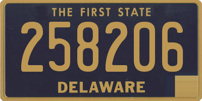 DE license plate 258206