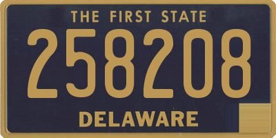 DE license plate 258208