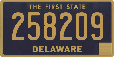 DE license plate 258209