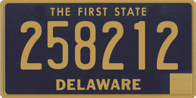 DE license plate 258212