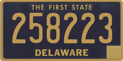 DE license plate 258223
