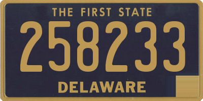 DE license plate 258233