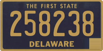 DE license plate 258238