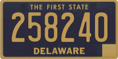 DE license plate 258240