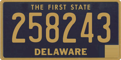 DE license plate 258243