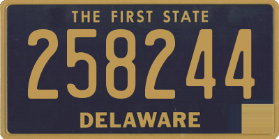 DE license plate 258244