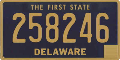 DE license plate 258246