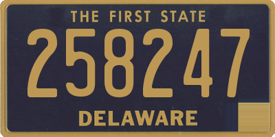 DE license plate 258247