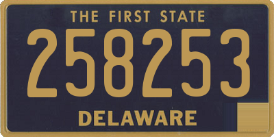DE license plate 258253