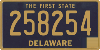 DE license plate 258254
