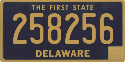 DE license plate 258256