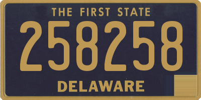 DE license plate 258258