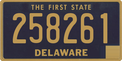 DE license plate 258261