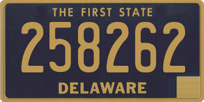 DE license plate 258262