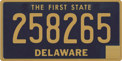 DE license plate 258265