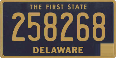 DE license plate 258268