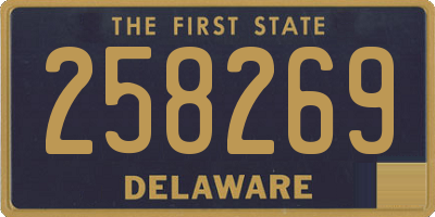 DE license plate 258269