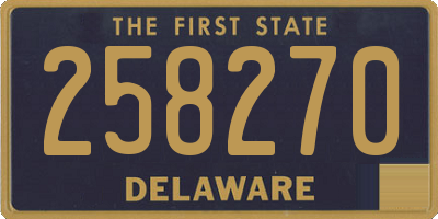 DE license plate 258270