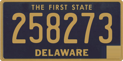 DE license plate 258273
