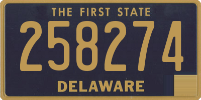 DE license plate 258274