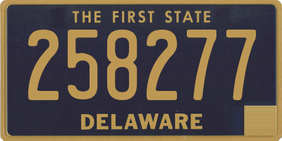 DE license plate 258277