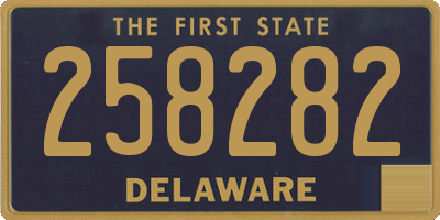 DE license plate 258282