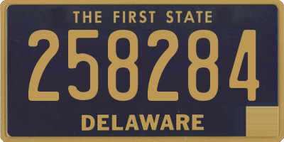 DE license plate 258284