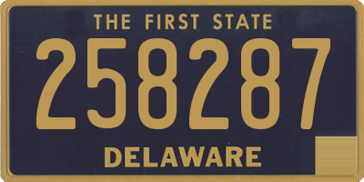 DE license plate 258287