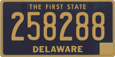 DE license plate 258288