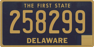 DE license plate 258299