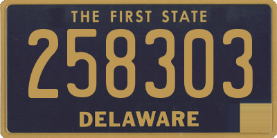DE license plate 258303