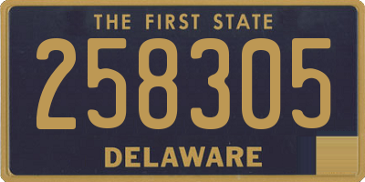 DE license plate 258305