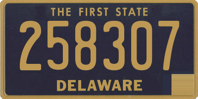DE license plate 258307