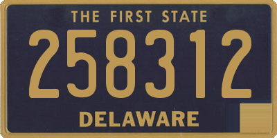 DE license plate 258312