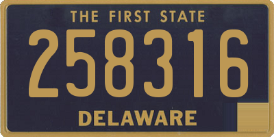 DE license plate 258316