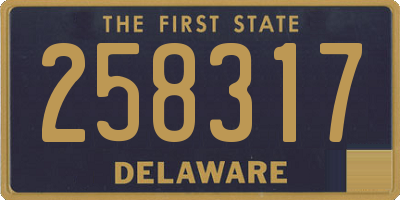 DE license plate 258317