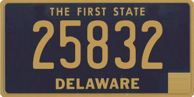 DE license plate 25832