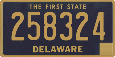 DE license plate 258324