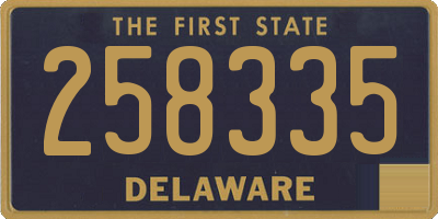 DE license plate 258335