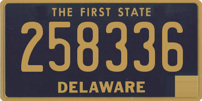 DE license plate 258336