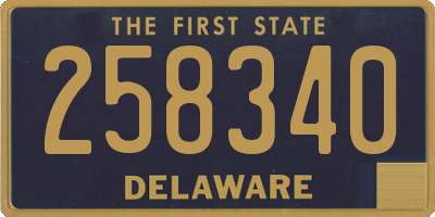 DE license plate 258340